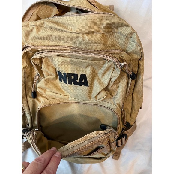 NRA Tan Desert Medium Size Backpack - Picture 2 of 5
